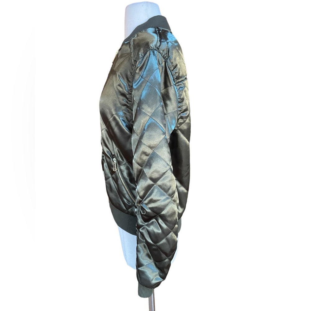 Among Equals Army Green‎ Bomber Jacket - Picture 3 of 6
